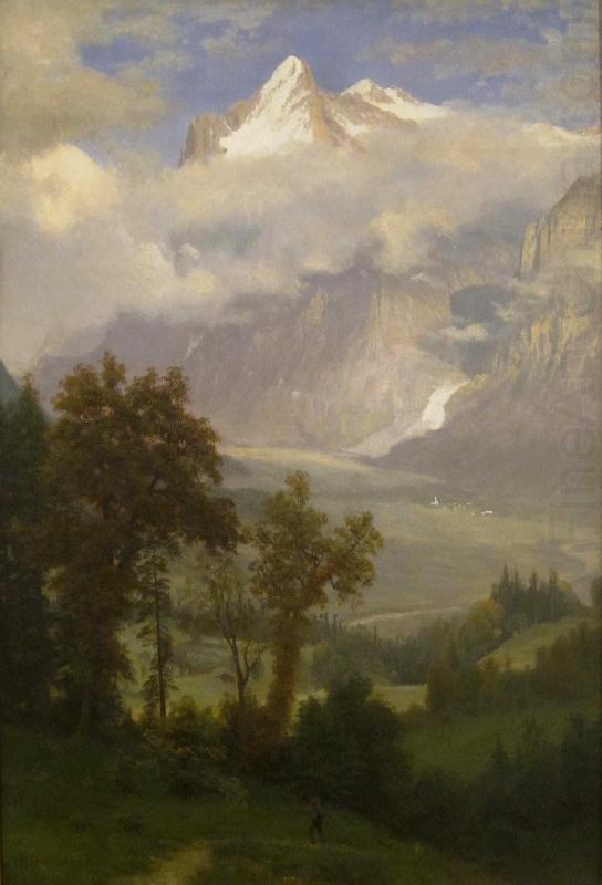 Albert Bierstadt View of Wetterhorn from the Valley of Grindelwald china oil painting image